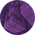 thumbnail image 1 of Ahgly Company Machine Washable Indoor Round Transitional Dark Orchid Purple Area Rugs, 8' Round, 1 of 7