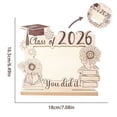 thumbnail image 3 of Graduation Photo Frame - Wooden Memorial Keepsake for Graduates, Desktop Display ornament, Home Decor Gift for 2026, Beige, JKODE, 3 of 6