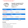 thumbnail image 2 of Timing Belt - Compatible with 1991 - 1995 Toyota MR2 2.0L 4-Cylinder 1992 1993 1994, 2 of 2