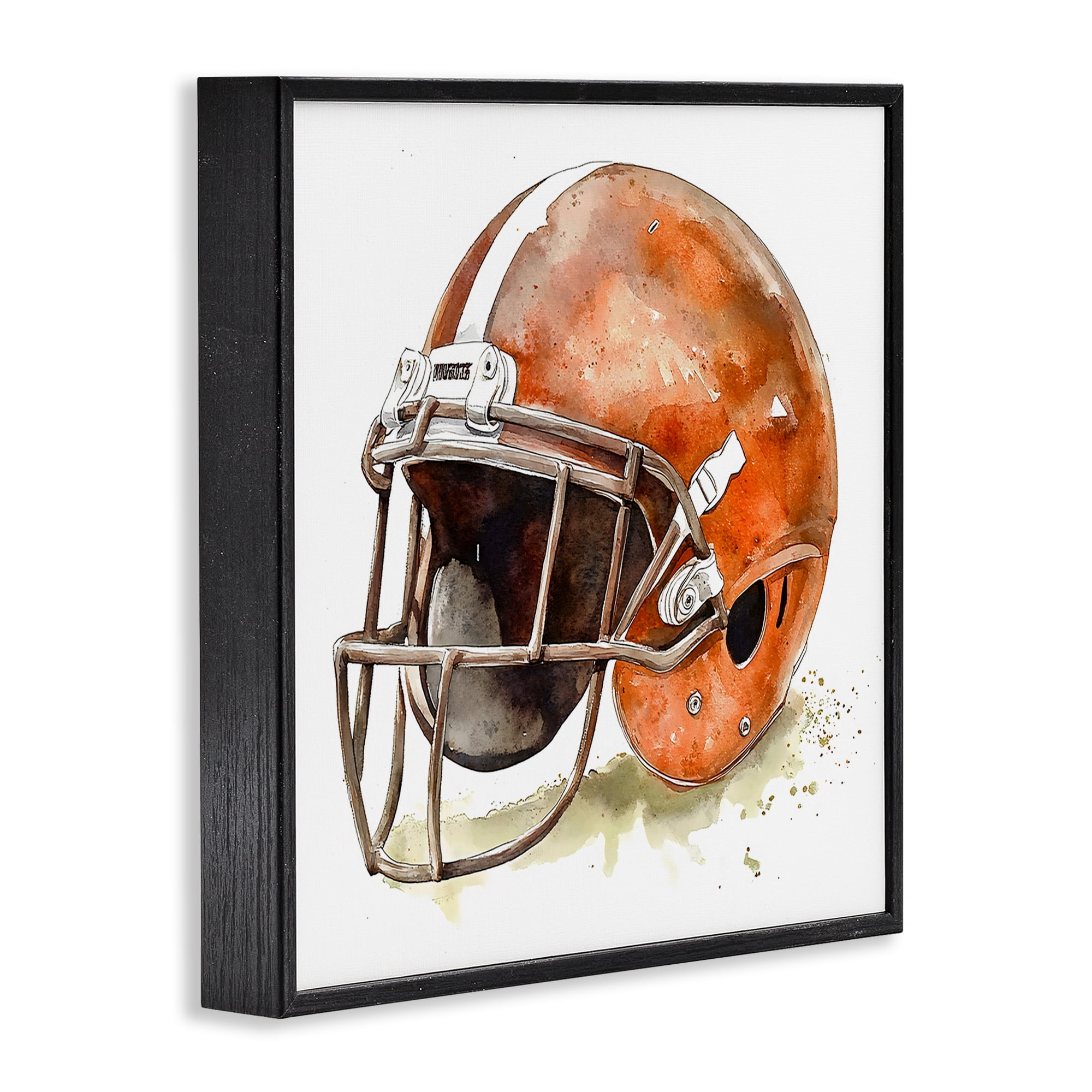 Stupell Industries Red Football Helmet Black Framed Giclee Art, design by Creative Studio