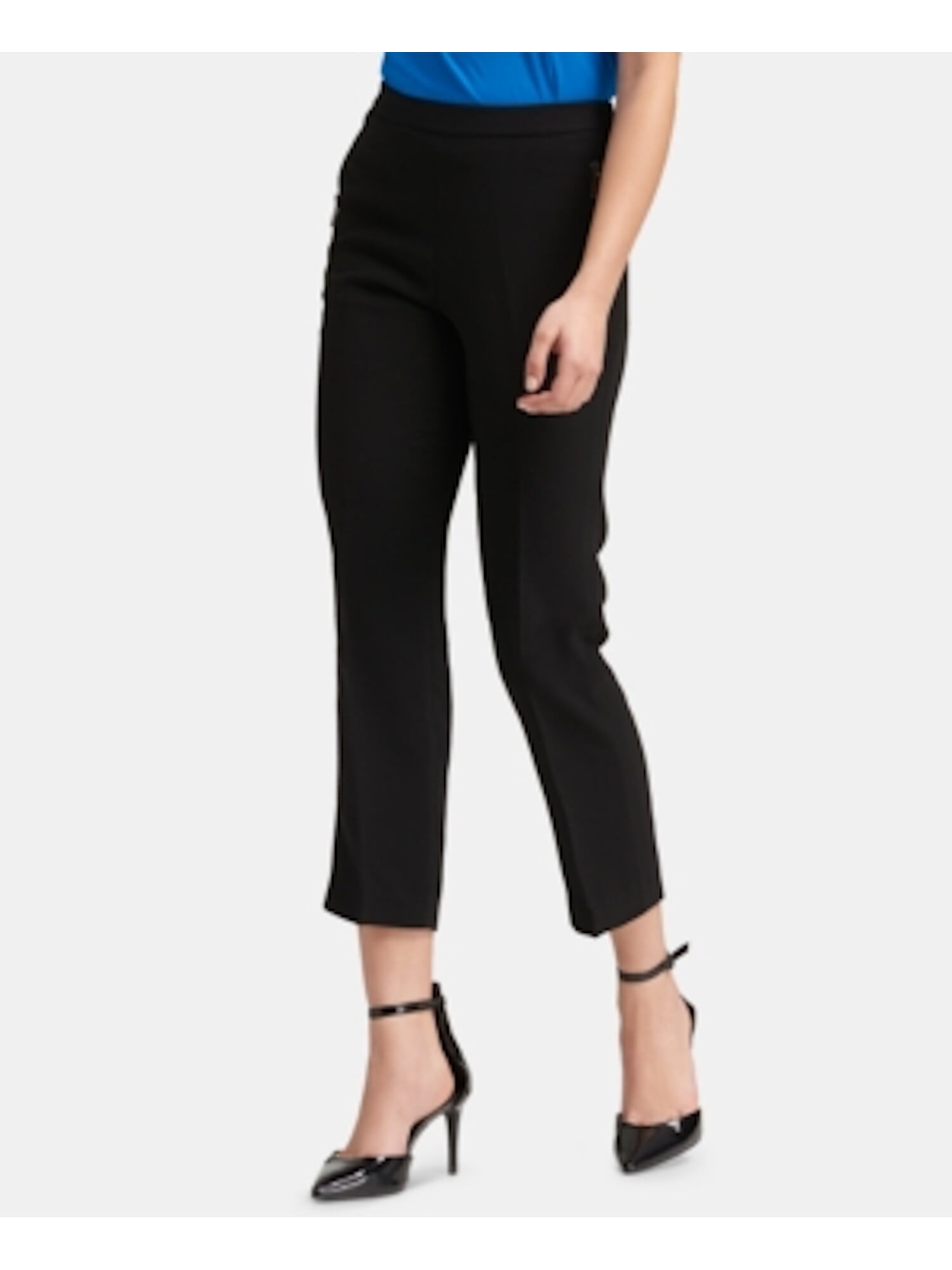 black high waisted work pants