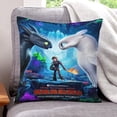thumbnail image 1 of Cómo Entrenar a Tu Dragón Fundas de almohada de terciopelo con tema, regalos de funda de almohada, decoración para el hogar, cojín de lanzar, regalo de cumpleaños para fans y parejas. 45cm x 45cm., 1 of 6