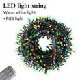thumbnail image 1 of Cadena de luces navideñas que cambian de color para interiores y exteriores, luces de hadas multicolores blancas cálidas de 34 pies, conectables de extremo a extremo, luces impermeables para árboles d Feliz Sencillez, 1 of 5