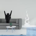 thumbnail image 2 of Escultura creativa de llama con gesto de mano, figura abstracta moderna de mano de fuego, adorno único de resina para , para decoración de apartam, 2 of 8