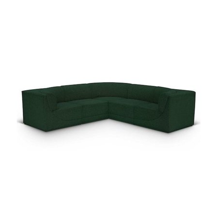 Meridian Furniture Ollie Green Boucle Fabric Modular Sectional