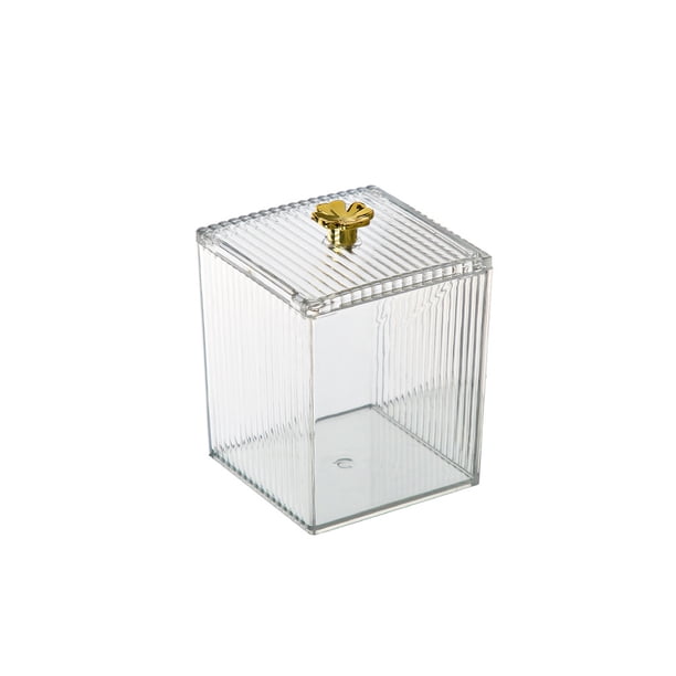 Cateissary Bolsa de maquillaje Estuche de almacenamiento Cajas de cosméticos Mano de obra fina Hisopo de algodón Accesorios para el hogar Tapa Almacenamiento y organización del hogar Pequeño