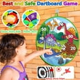 thumbnail image 3 of BESTSKY Darts Precision Crafted Dart Board,Clear Segmented Dartboard Design,Easy Setup Dart Accessories for Home and Office Fun,Dinosaur, 3 of 5