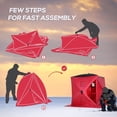thumbnail image 5 of Outsunny 2 Person Ice Fishing Shelter, Waterproof Oxford Fabric Portable Pop-up Ice Tent with Bag for Outdoor Fishing, Red, 5 of 9