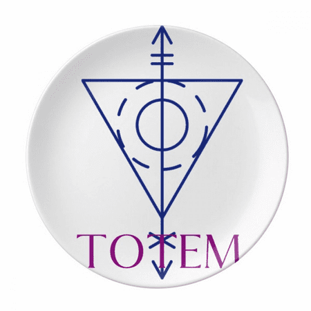

Arrowhead Triangular Totem Circle Plate Decorative Porcelain Salver Tableware Dinner Dish