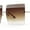 Gold Brown, variant on Rhinestone Argyle Pattern Jewel Rimless Oversize Rectangle Sunglasses Gold Smoke