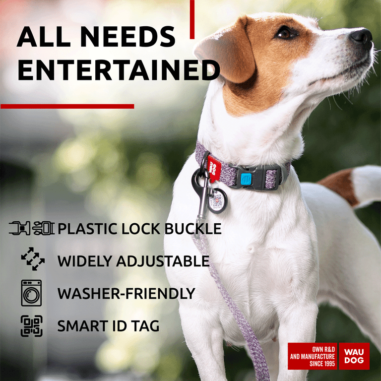 Reflective Cotton Dog Collar Eco Friendly Alt to Nylon Collar for