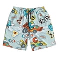 thumbnail image 4 of Bixox Men's Cartoon Car Racing printing Casual Classic Fit Short Summer Beach Shorts, 4 of 6