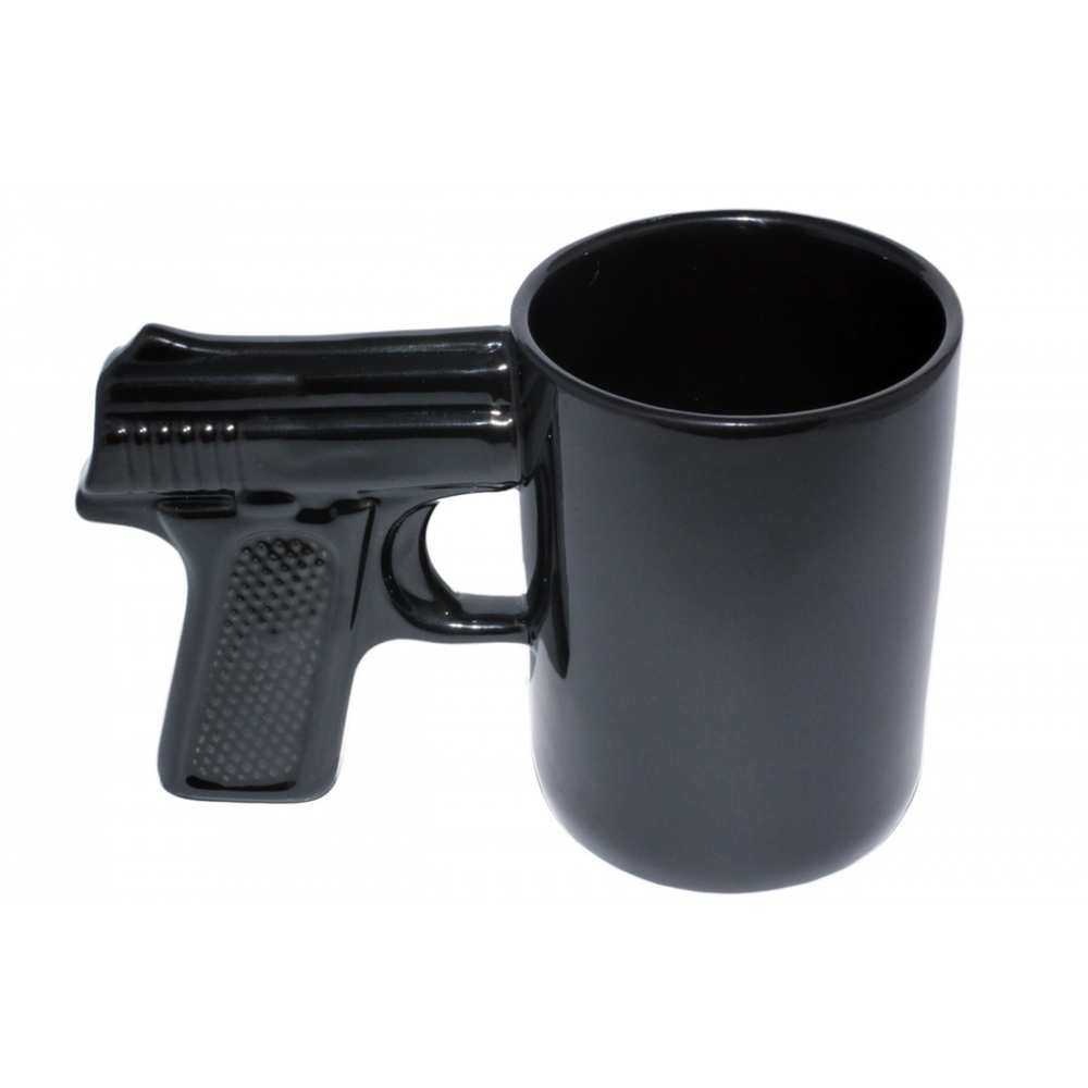 AGS Brands Ceramic Gun Mug (Black, 16.9Ounce)
