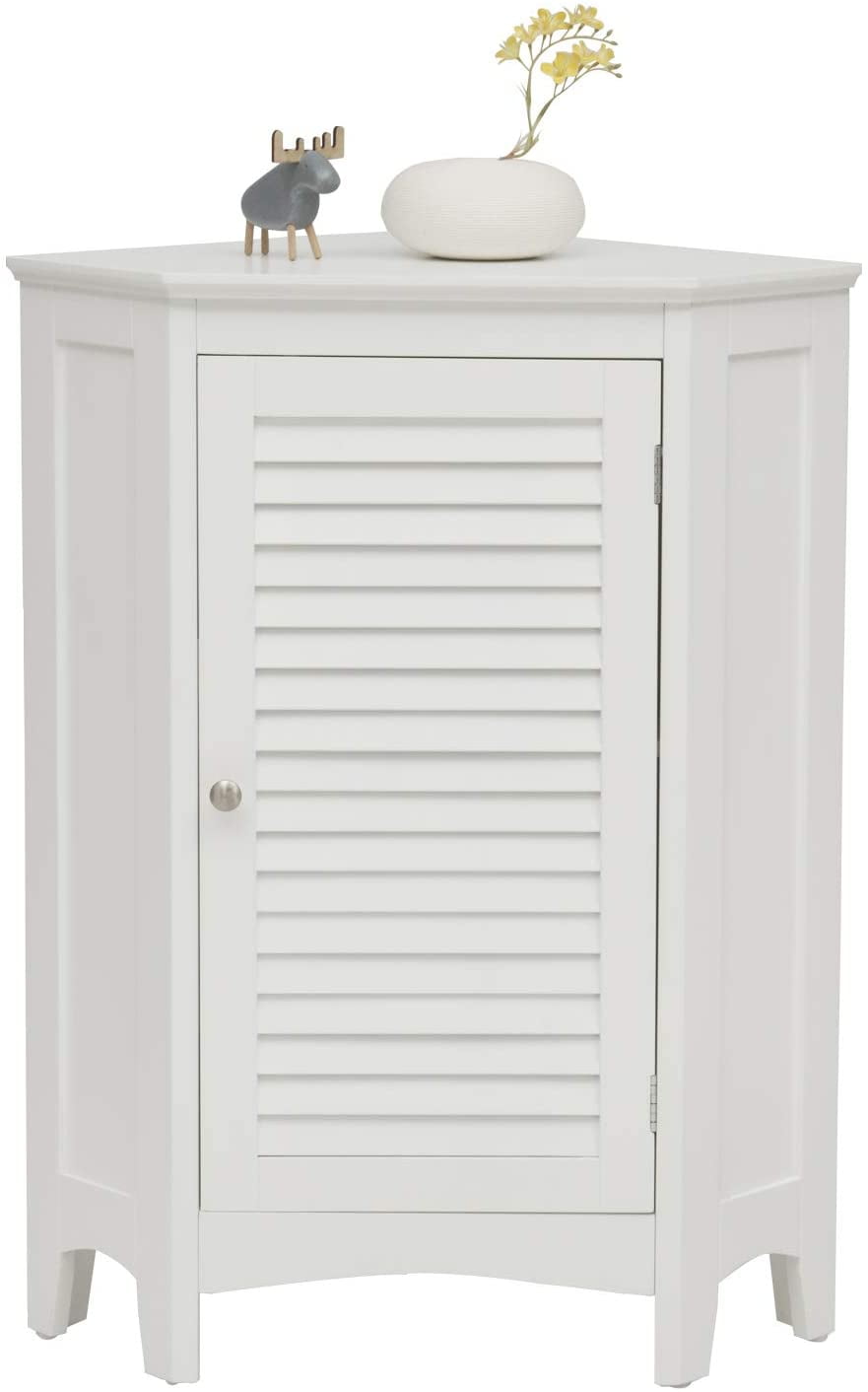 Giantex Bathroom Corner Floor Storage with Shutter