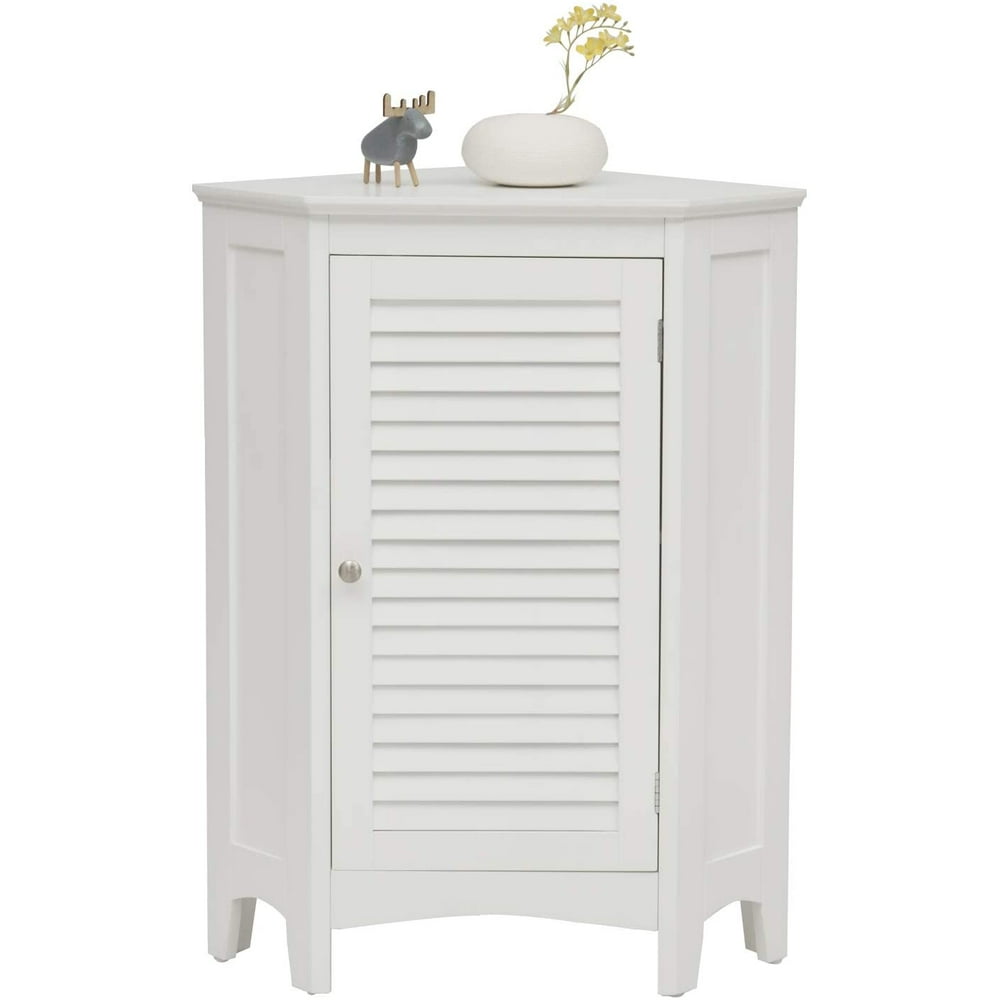 Globalway Bathroom Corner Floor Storage with Shutter