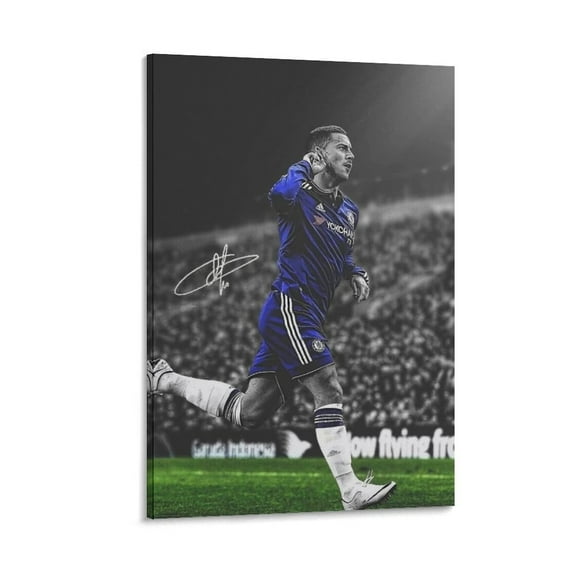 Eden Hazard Canvas Poster Canvas Poster Wall Art Picture Prints Hanging Photo Gift Decor Home Posters Artworks 12x18inch(30x45cm)