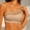 Beige, variant on Lumistal Bras for Women No Underwire One Shoulder Mesh Strappy Asymmetrical Sports Bra Workout Yoga Gym Top M