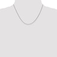 thumbnail image 4 of 10K White Gold Cable Chain Styles Necklace WG 1 mm Round Open Link 18 inch, 4 of 4
