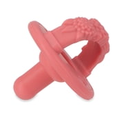 Nuby 2pk 3-D Sili Soother Silicone Pacifier, Flower & Bow