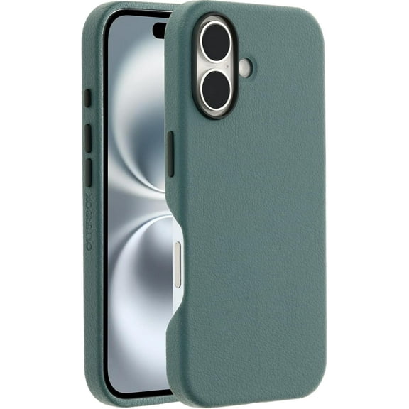 Restored OtterBox SYMMETRY SERIES Cactus Leather Case for iPhone 16 Plus - Sagebrush (Green) (Refurbished)