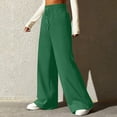 thumbnail image 6 of BRDFRL Flare Sweatpants Women Baggy Wide Leg Pants Casual Comfy High Waisted Y2k Sweatpants Lightweight Joggers with Pockets Dark Green XL, 6 of 6