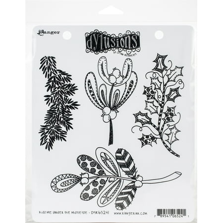 UPC: 0789541065241 | Dyan Reaveley s Dylusions Cling Stamp Collections 8.5 X7 -Kiss Me Under The Mistletoe