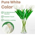 thumbnail image 3 of 10 Multicolor Tulips Artificial Flowers - Fake Tulips Real Touch Flowers Artificial Tulips That Look Real Realistic Faux Plastic Flowers Bouquet Arrangements for Home Dining Table Decoration, 3 of 5