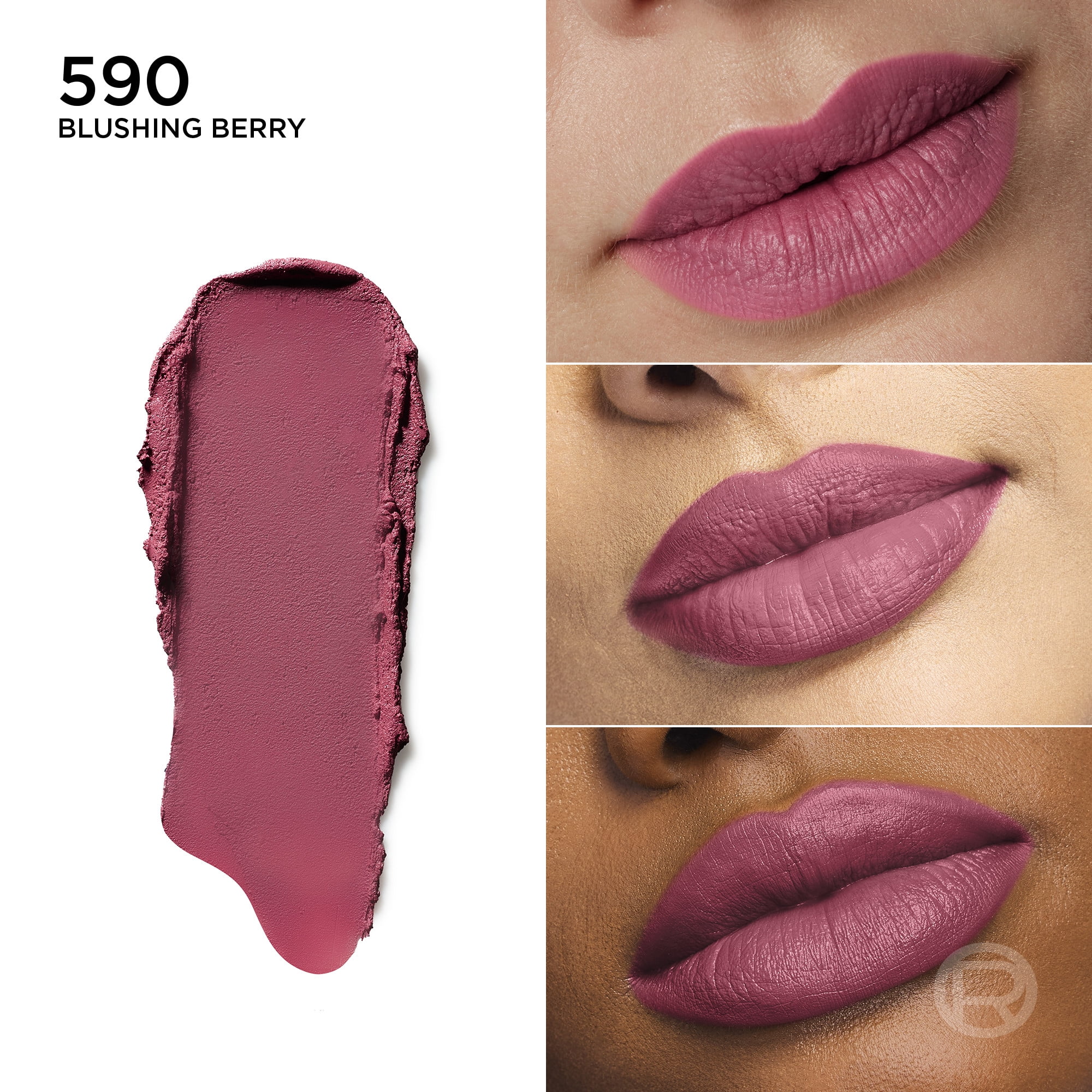 L'Oreal Paris Colour Riche Blurred Matte Lipstick , Blushing Berry 590, 0.13 oz
