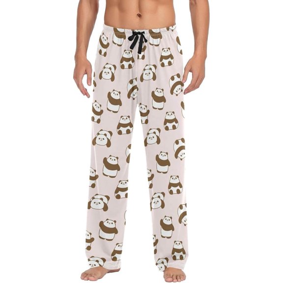 GZHJMY Panda Pajama Pants for Men, Lounge Pants Lightweight Men Pajama Bottoms with Drawstring Pockets, Christmas New Year Birthday Gifts, XX-Large