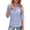 Blue, variant on Womens Button Down Shirts 3/4 Sleeve Basic Business Dress Shirts Collared Work Office Fitted Blouses Tops
