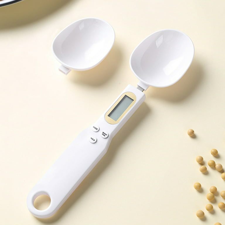 Happy Date Spoon Scales Digital Weight Grams,Kitchen Electronic Gram  Measuring Spoon Scales with Accurate LCD Display for Dispensing Coffee  Beans, Milk, Flour 