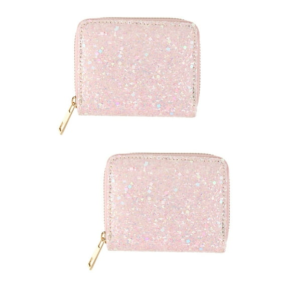 OUNONA  Set of 2 Coin Purse Travel Wallet Credit Card for Girls Ladies Women's Student