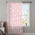 thumbnail image 3 of Easter Bunny Sheer Curtains 54 Inches Long, Cartoon Carrots Cute Rabbits Sketch Pink Light Filering Curtains, Breathable Simi Curtain Privacy Drapes for Kitchen Bathroom Small Window Treatment, 3 of 9