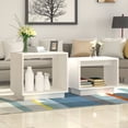 thumbnail image 1 of vidaXL Nesting Coffee Tables 2 pcs White Solid Wood Pine, 1 of 5