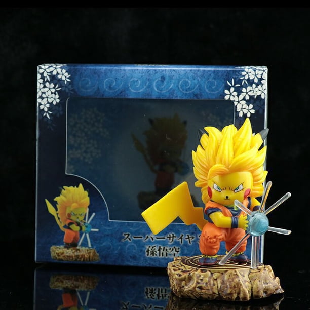 Anime Dragon Ball Super Saiyan Pokemon Pikachu Cos Naruto Guku Vegeta Gk Statue Pokemon Action Figure Christmas Gift For KidsNO BOX Gao Jinjia LED
