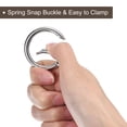 thumbnail image 4 of Uxcell Round Spring O Rings, 8Pcs 1.5 Inch OD Trigger Buckle Snap Clips for Bags, Purses, Keyrings, Silver Tone, 4 of 7