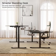 Eureka Ergonomic 70 x 46 L-Shaped Electric Standing Desk, Large Height Adjustable Corner Computer Table for Home Office, Black