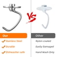 thumbnail image 4 of K45DH Stainless Steel Dough Hook Attachment for KitchenAid 4.5-5 Quart Tilt-Head Stand Mixer,Replacement Parts Bread Hook, Dishwasher Safe, 4 of 8