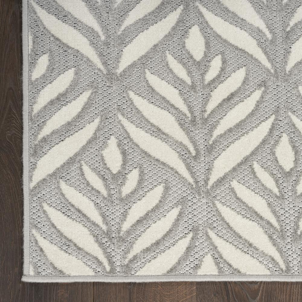 Nourison Aloha Indoor/Outdoor Grey 6' x 9' Area Rug, (6x9)