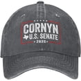 thumbnail image 1 of John Cornyn for Senate 2026 hat Texas Senator Baseball Cap Black, 1 of 8