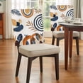 thumbnail image 3 of Bohemian Dining Chair Back Cover Only, Boho Nordic Art Geometric Set of 8 Chair Back Covers, Removable Washable for Dining Room, Banquet & Holiday Decoration, 3 of 9
