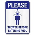 thumbnail image 1 of Pool Sign, Please Shower Before Entering Pool Sign,, 1 of 1