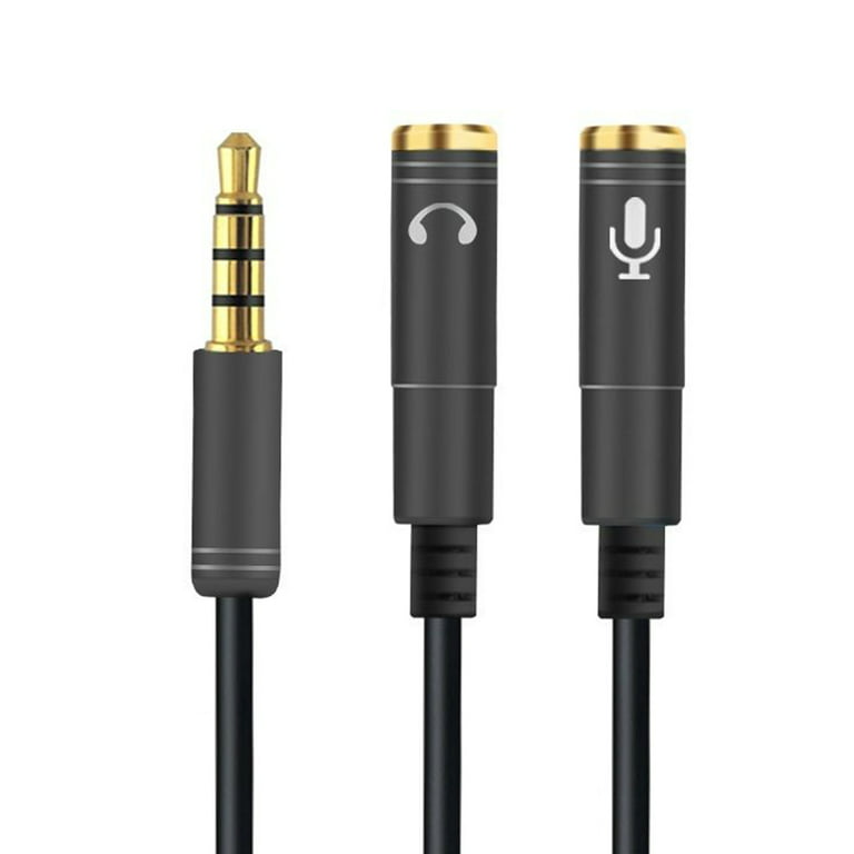 Headphone Splitter Cable, 2 in 1 3.5mm Extension Cable Audio