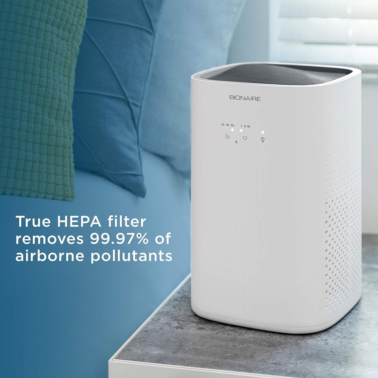 Bionaire True HEPA 360° Air Purifier for Allergens, Pets & Dust, 3