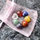 thumbnail image 2 of 1 pieza de piedras y cristales naturales auténticos de 25 x 10 mm, piedras preciosas de amor con forma de corazón grande, 7 chakras, bricolaje para collares, curación, Reiki, minerales S17, 2 of 5