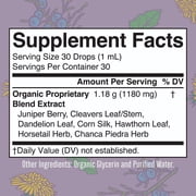MaryRuths Organic Herbal Blend Kidney & Bladder Drops, Juniper Berry, Gluten Free, Unisex, 1 Count, 1 fl oz (30 ml)
