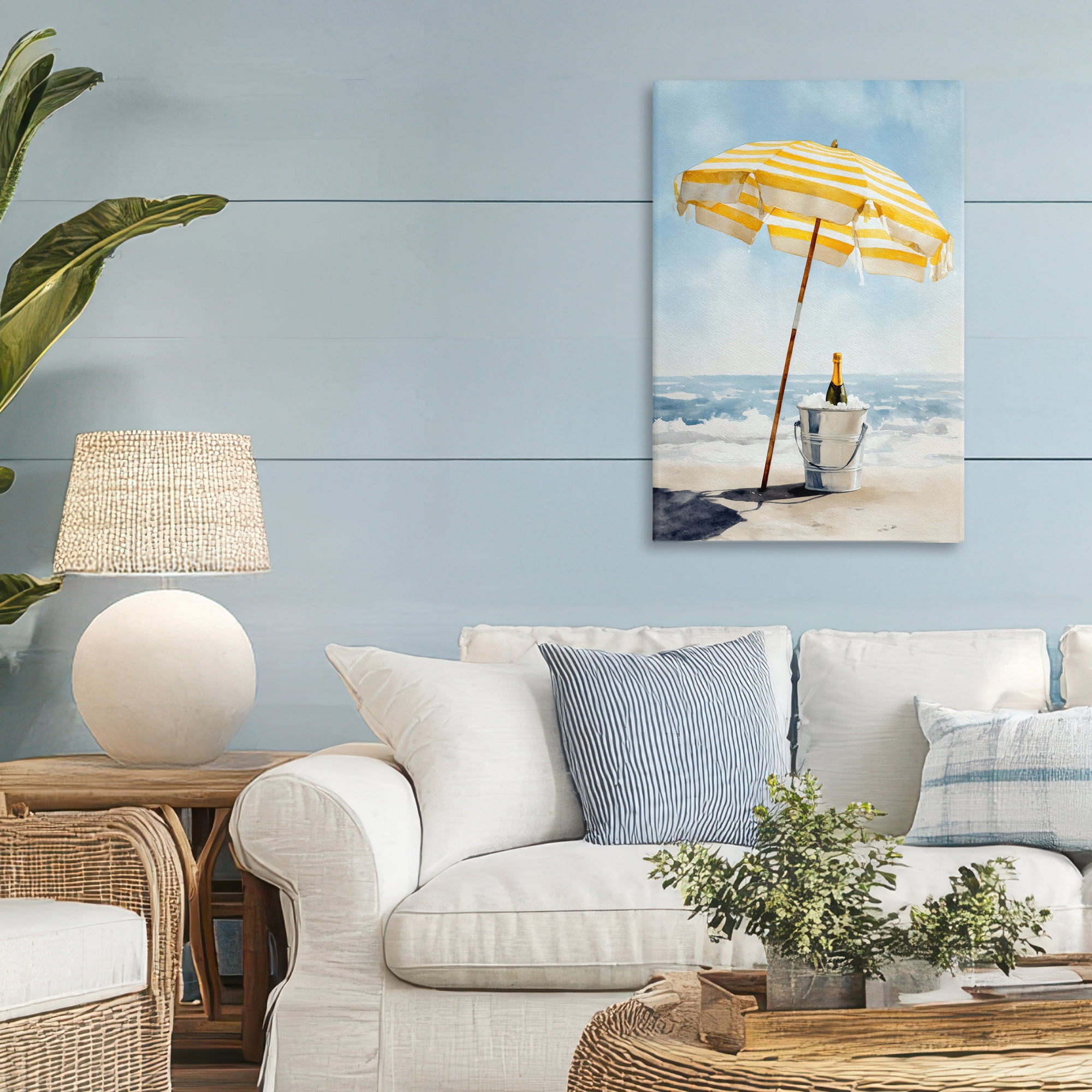 Stupell Industries Sunshine Celebration at Seaside Canvas Wall Art, design by Petal Prints Design