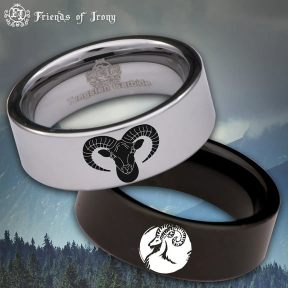 Goat Tungsten Carbide Ring