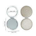 thumbnail image 2 of Unique Bargains 1 Pc Women Double-sided Makeup Mirror for Travel Light Gold Tone, 2 of 5