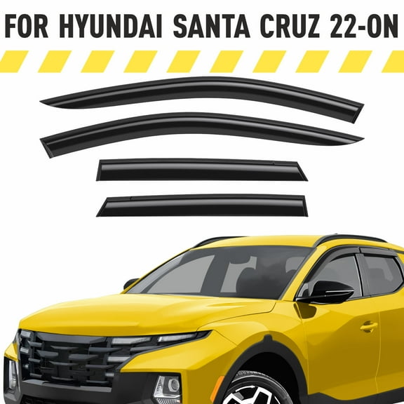 AEROGUYS Tape-On Window Deflectors Extra Durable Window Visors Rain Guards Fit for Hyundai Santa Cruz 2022-2026, Sun Visors, Wind Vent Visors, Car Accessories - 4 pcs. AG0727